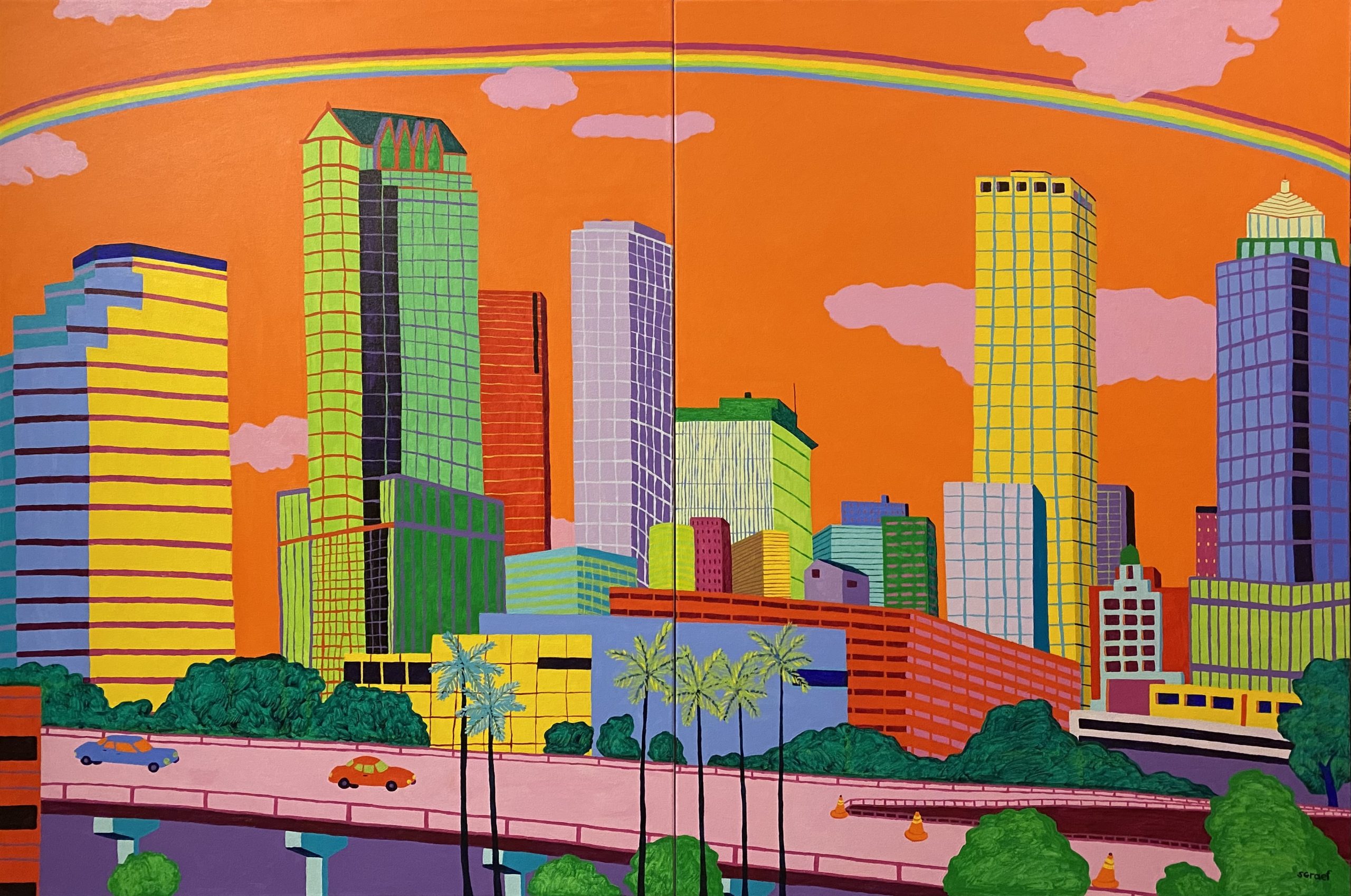 Tampa Skyline Rainbow